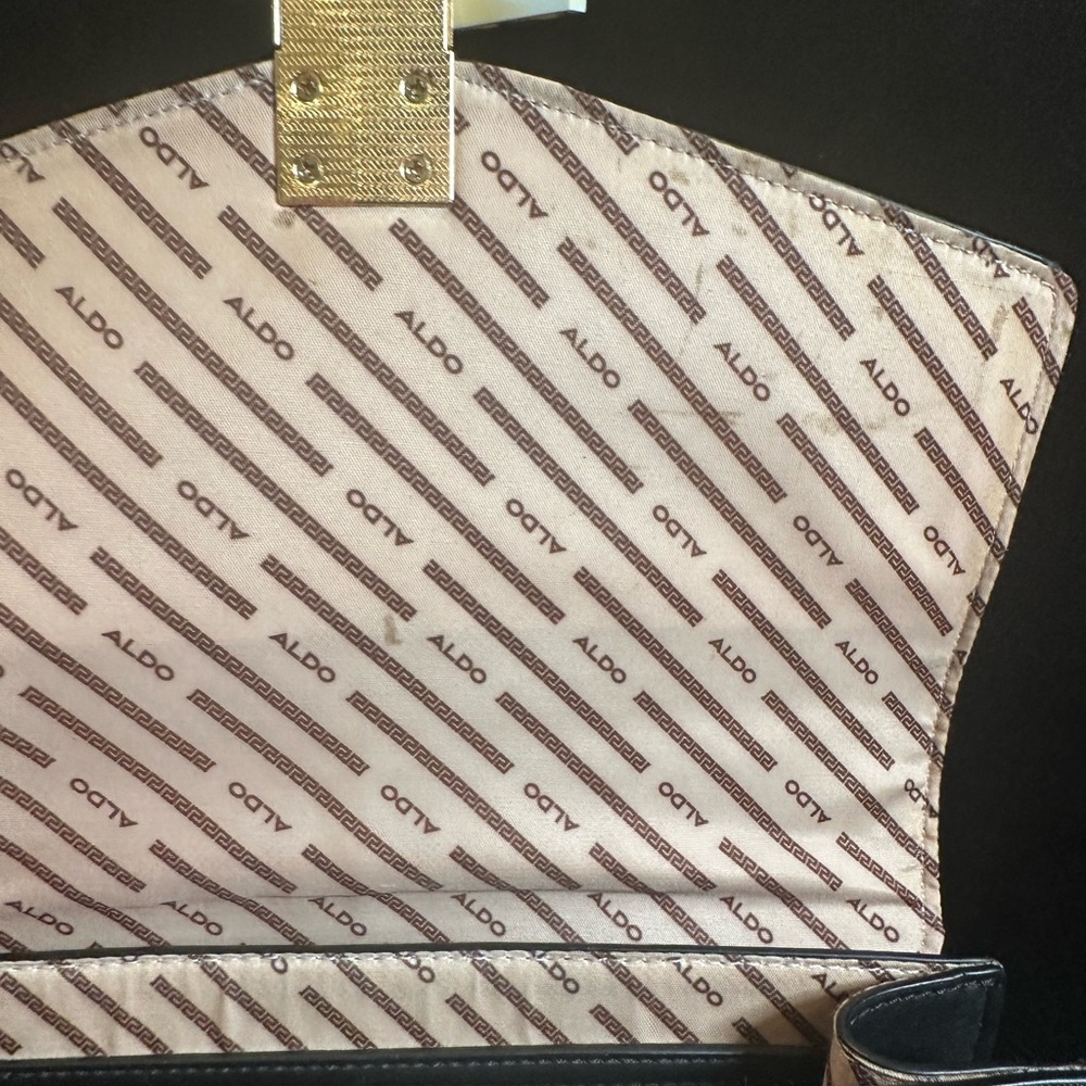 Aldo Black and Multicolor Floral Satchel - Picture 12 of 14